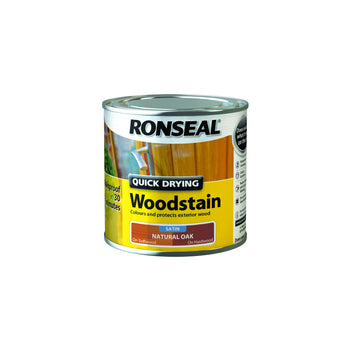 Ronseal Quick Drying Woodstain Natural Oak Satin 250ml | 36945