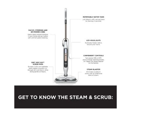 Shark Steam & Scrub Automatic Steam Mop with Steam | S8201UK