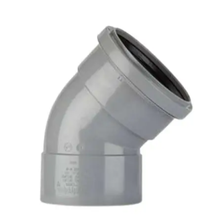 4" 45Deg D/S Soil Bend White | SB410W