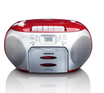 Lenco Portable FM Radio CD - Cassette Player - Red | SCD-420RD