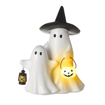 Resin Ghosts With Light Up Lantern | SEK018