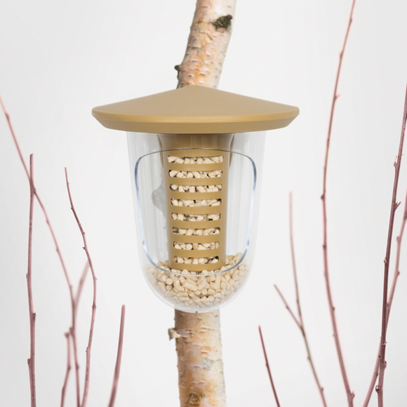 Singing Friend Multi FeedR Brown & Transparent Bird Feeder | SFM002T