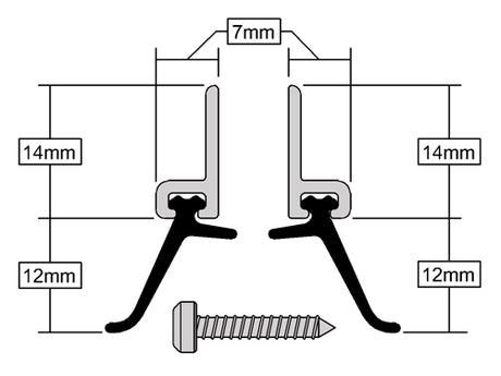 RYT X Screw Fix Around Door Seal 2134mm