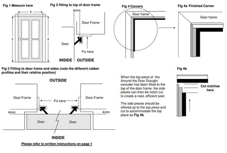 RYT X Screw Fix Around Door Seal 2430mm