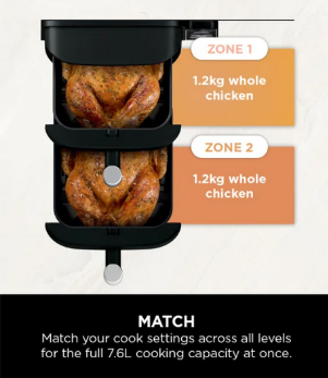 Ninja Double Stack 2-drawer Air Fryer 7.6L | SL300UK