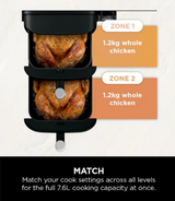 Ninja Double Stack 2-drawer Air Fryer 7.6L | SL300UK
