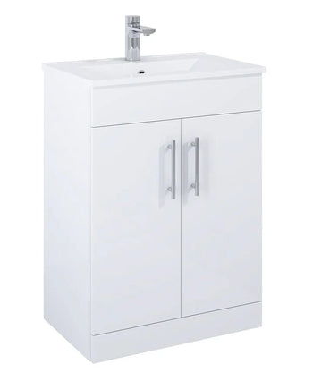Sonas Belmont Square Gloss White 60Cm Vanity Unit | SQBEL60WH