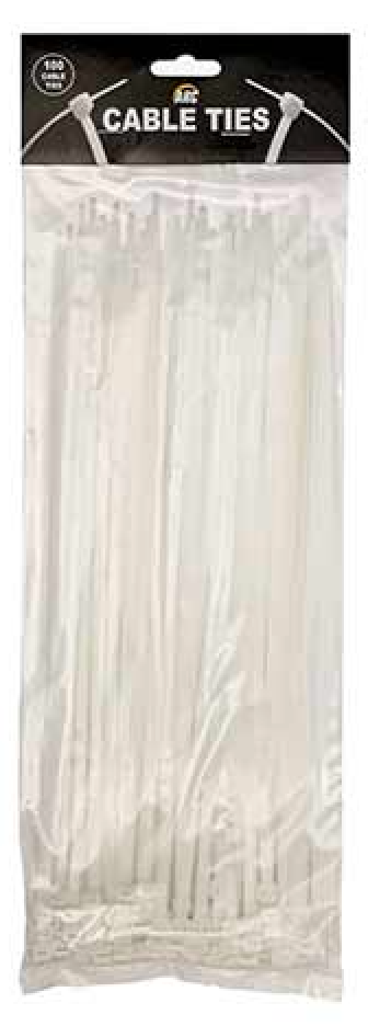 Arc Cable Ties (100pcs) 200 X 4.8mm Clear | CABT003