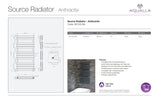Source Towel Radiator with Aromawell - Anthracite