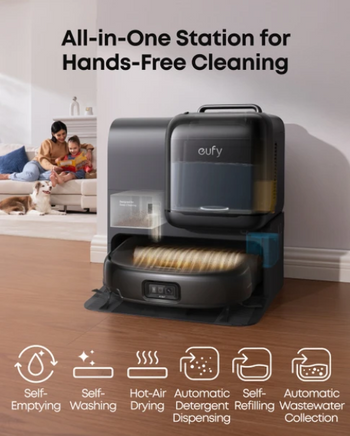 Eufy E28 Omni Robot Vacuum, Mop & Portable Cleaner | T2352V11