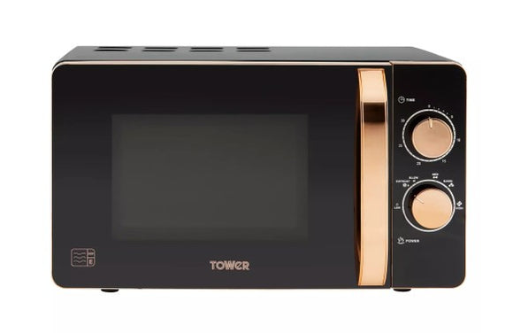 Tower 800w 20L Manual Microwave - Rose Gold / Black | T24020