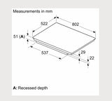 Neff N70 80cm Induction Hob | T58FHW1L0