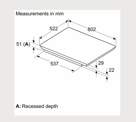 Neff N70 80cm Induction Hob | T58FHW1L0