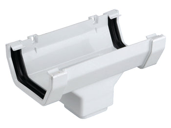 Wavin Squareline Running Outlet 100mm White | T8806W