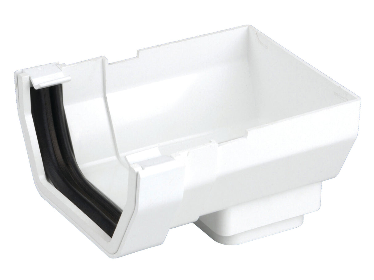Wavin Squareline Stopend Outlet 100mm White | T8807W