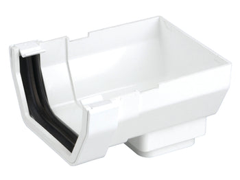 Wavin Squareline Stopend Outlet 100mm White | T8807W