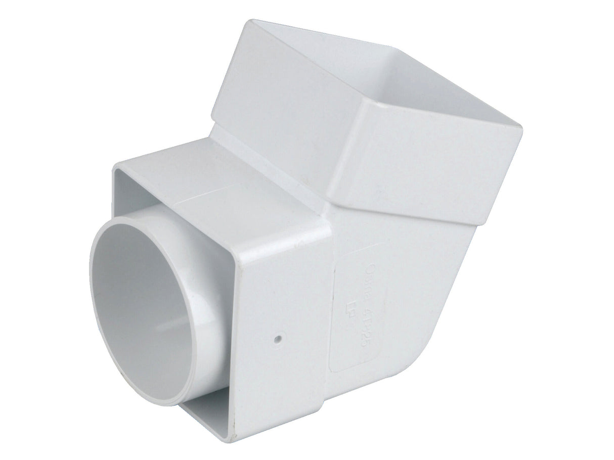 Wavin Squareline Offset Bend Socket 61mm White | T8825W