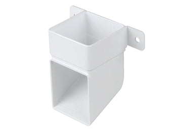 Wavin Squareline Pipe Shoe &amp; Bracket 61mm White | T8832W