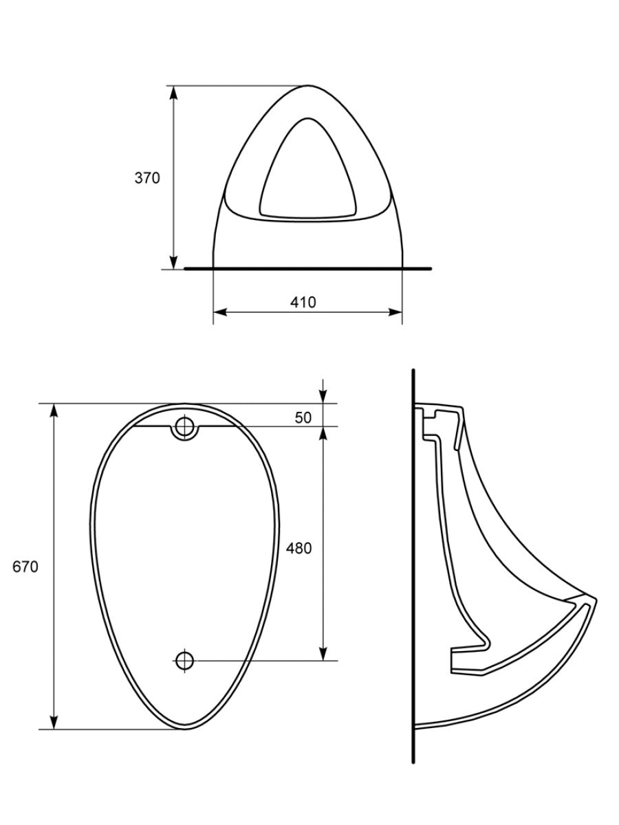 Taurus Urinal Bowl - Concealed Trap | TAURUSURINALPACK