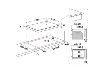 Hotpoint 77cm Induction Hob | TB3977BBF