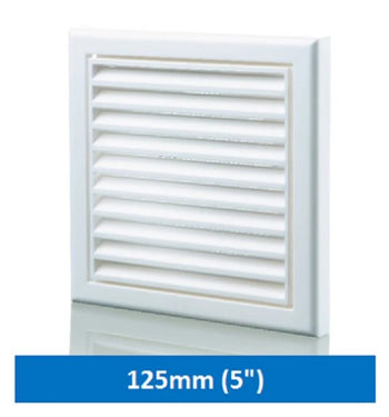 Fixed Grill White 125mm (5") Fly Screen | TD425P
