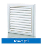 Fixed Grill White 125mm (5") Fly Screen | TD425P