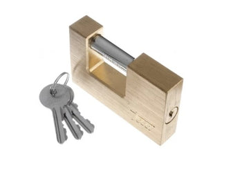 90mm Brass Rectangular Padlock | TEA90