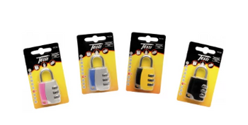 30mm Resettable Combination Lock 3-dial Assorted Colours | TEC30