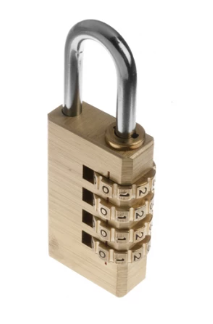 30mm Brass Resettable Combination Lock | TECOM30