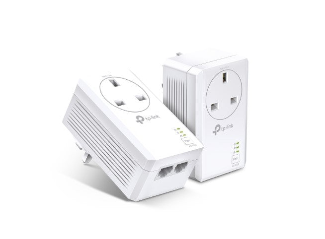 TP Link AV1000 2-Port Gigabit Passthrough Powerline Starter Kit | TL-PA7027PKIT