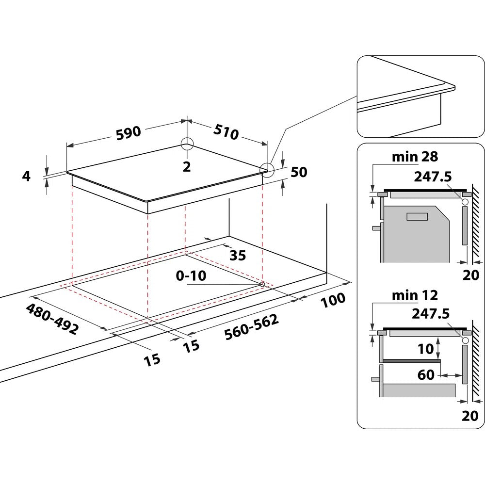 Hotpoint 60cm Induction Hob | TQ4160SBF