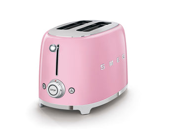 Smeg 50's Style 2 Slice Toaster - Pink | TSF01PKUK