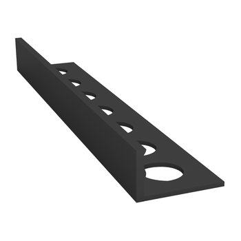 12mm Aluminium Straight Edge Trim Black | TTSE008