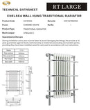 Chelsea Wall Hung Traditional Radiator | UCHE022