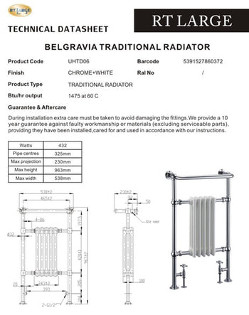 Belgravia Traditional Radiator | UHTD06