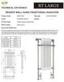 Regent Wall Hung Traditional Radiator | UREG1022
