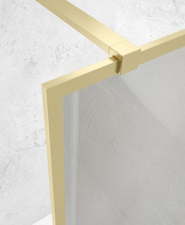 MIRAGE 900mm Brushed Gold Frame with Fluted Glass | USE00137