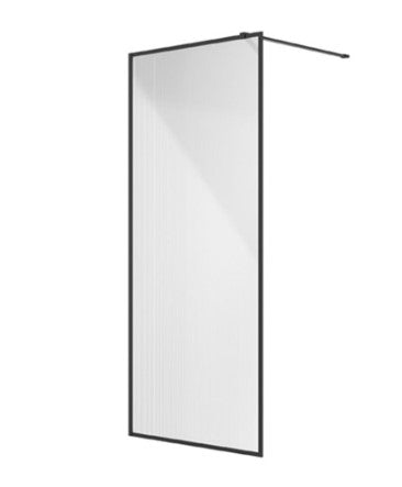 MIRAGE 1000mm Matt Black Frame with Fluted Glass | USE00141