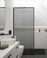 MIRAGE 1000mm Matt Black Frame with Fluted Glass | USE00141