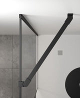 MIRAGE 1000mm Matt Black Frame with Fluted Glass | USE00141