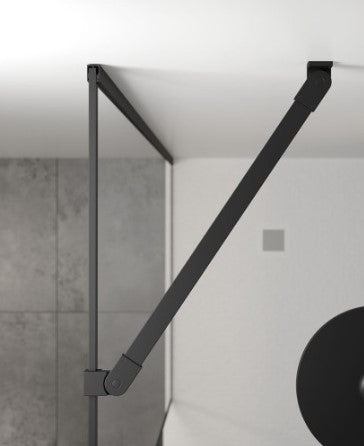MIRAGE 1000mm Matt Black Frame with Fluted Glass | USE00141