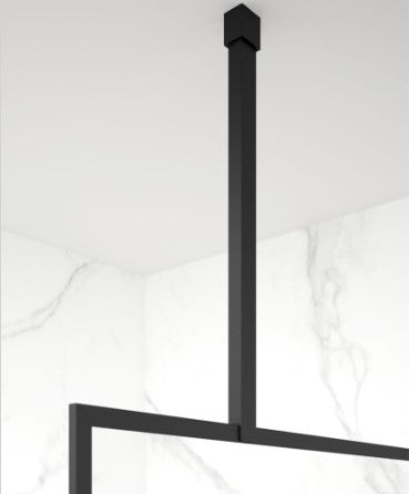 MIRAGE 1000mm Matt Black Frame with Fluted Glass | USE00141