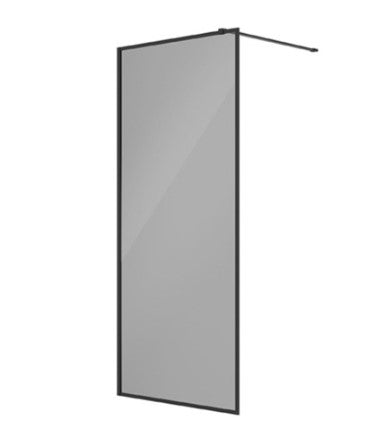 MIRAGE 900mm Matt Black Frame with Smoked Glass | USE00143