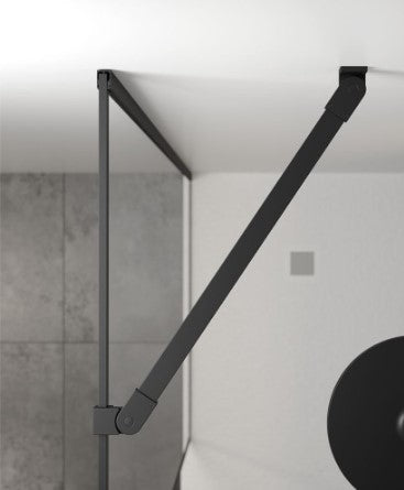 MIRAGE 1000mm Matt Black Frame with Smoked Glass | USE00144
