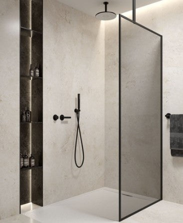 MIRAGE 1000mm Matt Black Frame with Smoked Glass | USE00144