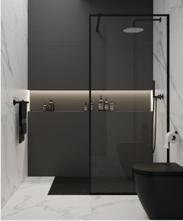 MIRAGE 1200mm Matt Black Frame with Clear Glass | USE00148