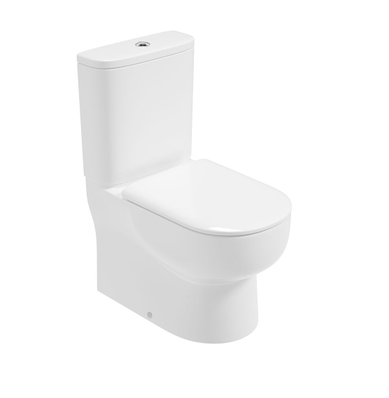 VIA Fully Shrouded Closed Coupled Rimless WC & Alpha Soft Close Seat | USW0336