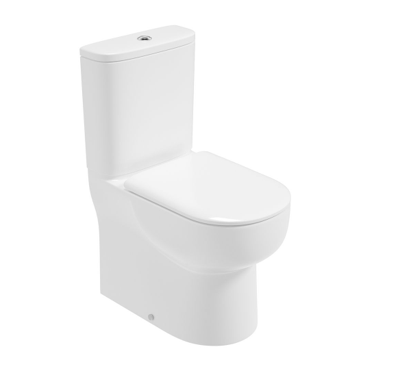 VIA Fully Shrouded Comfort Height Closed Coupled Rimless WC & Alpha Soft Close Seat | USW0337
