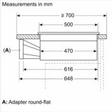 Neff N50 80cm Venting Downdraft Hob | V58NBS1L0