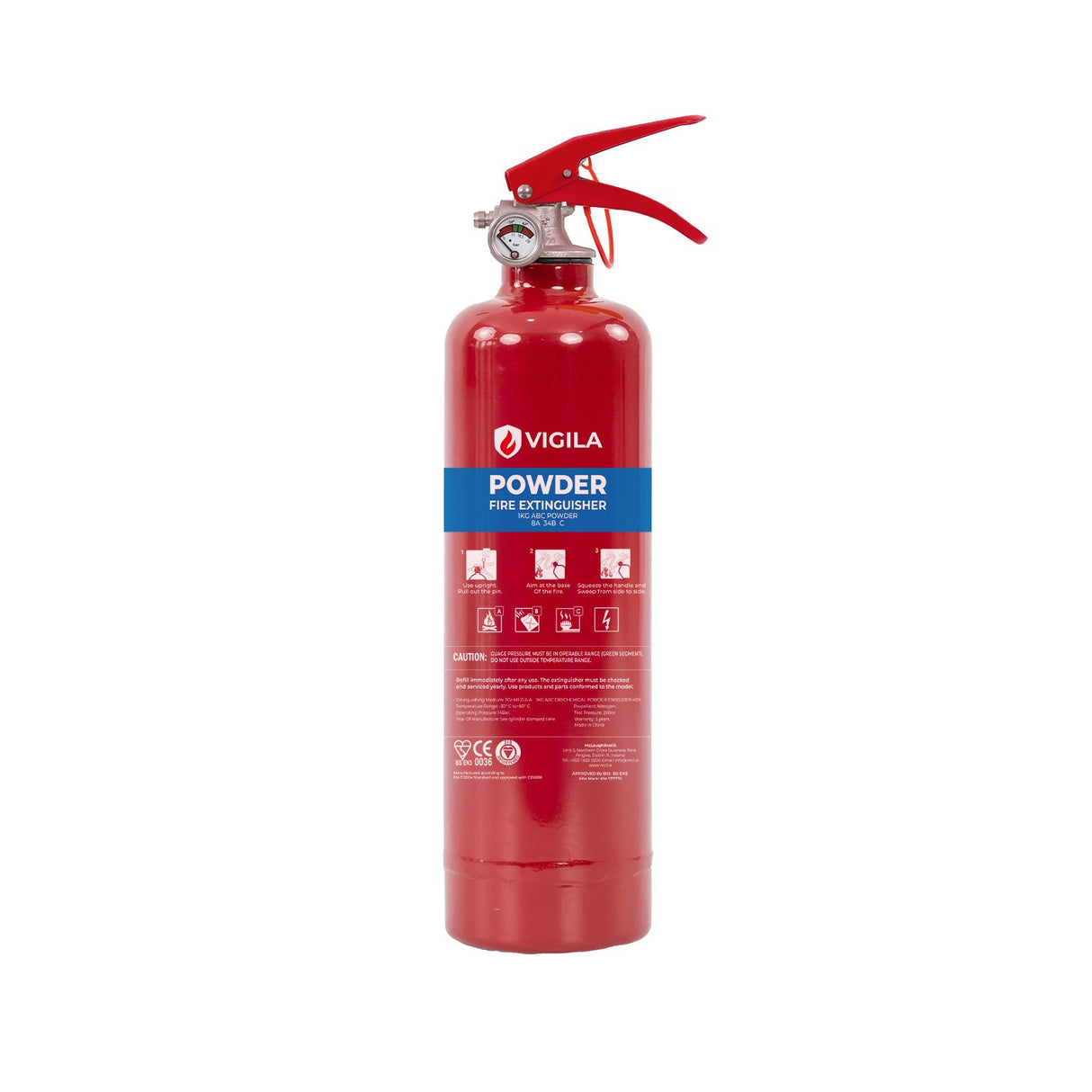 Vigila Multi Purpose Fire Extinguisher 1kg | VIG016540